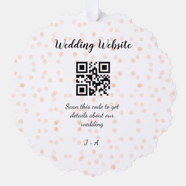 Carte Décorative Le site web mariage scanner code QR pour les détai (Recto)
