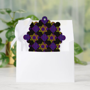 Carte Décorative L'image à thème Hanukkah de SlipperyJoe's jaune do