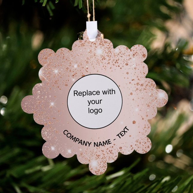 Carte Décorative Logo de l'entreprise rose Gold blush (Créateur téléchargé)