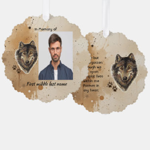 Carte Décorative Loup de souvenir mémorial Loups Animal