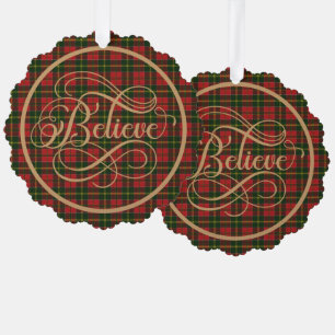 Carte Décorative MacDonald Kingsburgh Tartan écossais Noël