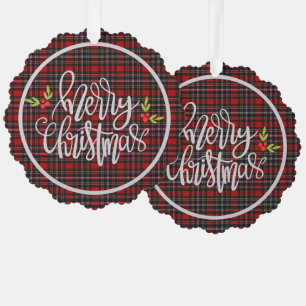 Carte Décorative MacFarlane Clan Scottish Tartan Christmas
