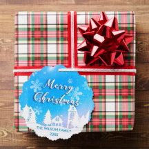 Maison enneigée blanche Hiver bleu Pays des mervei