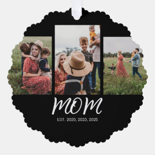 Carte Décorative Maman a établi un script moderne noir 3 Photo