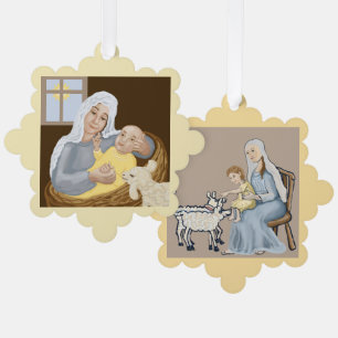 Carte Décorative Marie et Jésus