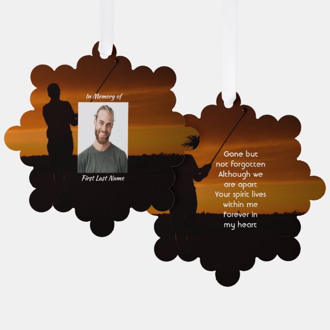 Carte Décorative Memorial Keepsaké Golfing Golf (Recto/Verso)