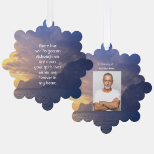 Carte Décorative Memorial Keepsaké Sea Sky Cloud Island