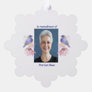 Carte Décorative Memorial Photo Poem Bluebird Garden Bird