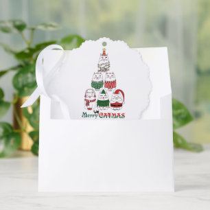 Carte Décorative Merry Catmas Funny Christmas Kitten