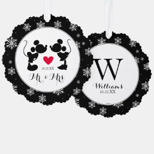 Carte Décorative Mickey et Minnie Mariage   Silhouette