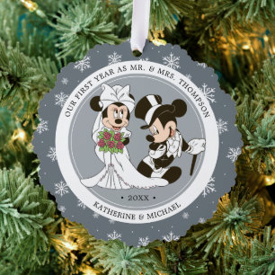 Carte Décorative Mickey & Minnie   Notre première année en tant que