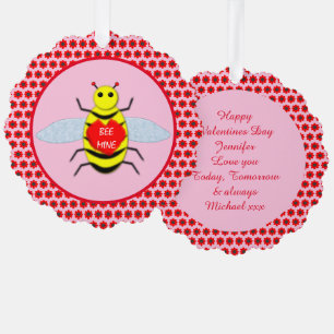 Carte Décorative Mignonne abeille personnalisée pour la Saint-Valen