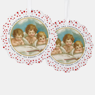 Carte Décorative Mignons trois anges vintages Noël photo de vacance