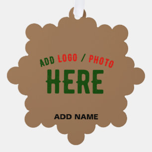 CARTE DÉCORATIVE MODERNE ET MODERNE PERSONNALISABLE BROWN VÉRIFIÉ