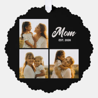 Carte Décorative Mom Established Script Black 3 Photo