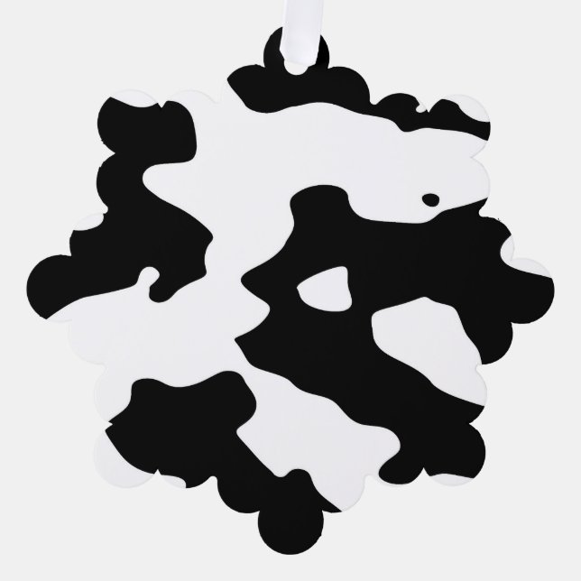 Carte Décorative Motif de vache noir et blanc (Recto)