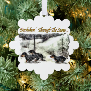 Carte Décorative Noël Dachshund