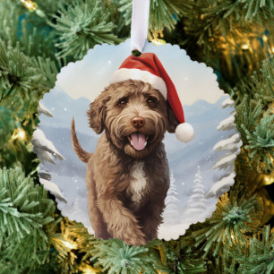 Carte Décorative Noël de Lagotto Romagnolo