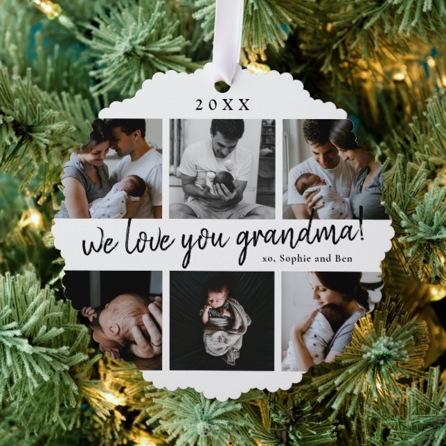 Carte Décorative Nous vous aimons grand-mère 6 photo collage (Insitu (Arbre))