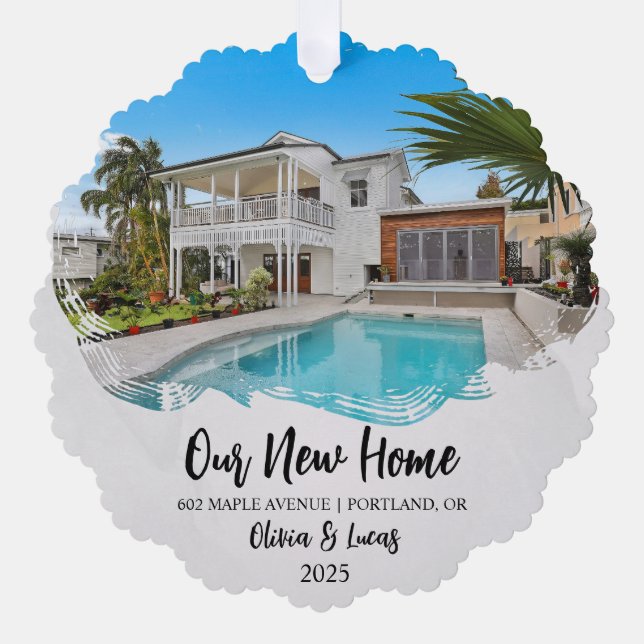 Carte Décorative Nouveau Accueil Grunge Photo Open House Ménage (Recto)