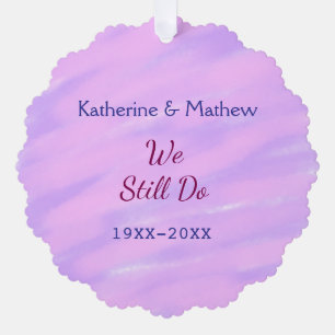 Carte Décorative Pastel rose violet Vow renouvellement anniversaire