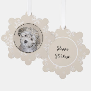 Carte Décorative Peinture de Chien Havanais - Cute Original Chien A