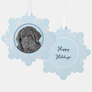 Carte Décorative Peinture de Terre-Neuve - Cute Original Chien Art