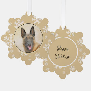 Carte Décorative Peinture Malinoise belge - Cute Original Chien Art