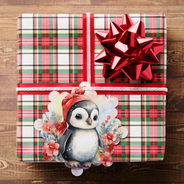 Carte Décorative Penguin Ajouter des noms joli Noël (Insitu (Cadeau))
