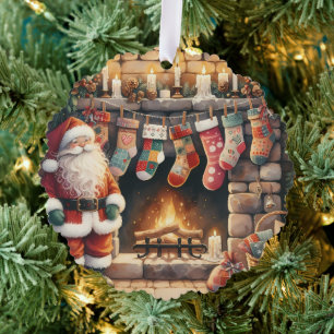 Carte Décorative Père Noël par foyer Noël Stockage