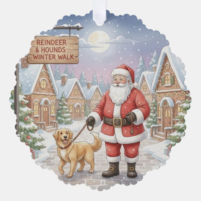 Carte Décorative Personalized Dog Walker at Christmas Business Card (Recto)
