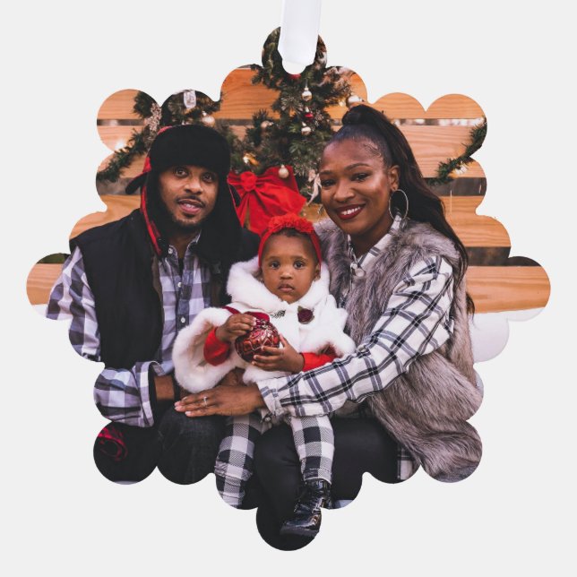 Carte Décorative Photo de famille personnalisée Noël (Recto)