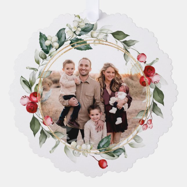 Carte Décorative Photo de la famille Berry d'hiver (Recto)