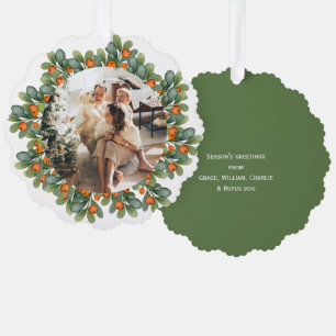Carte Décorative Photo Holiday Wreath Personnalisé Noël