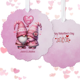 Carte Décorative Pink Gnome Valentine Couple Apat