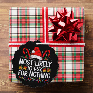 Carte Décorative Plus susceptible de demander rien pour Noël en pyj