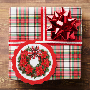 Carte Décorative Poinsettia Ajouter Signature et voeux de Noël