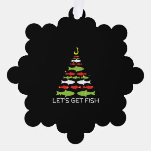 Carte Décorative Poissons Conception de Noël pour le 25 décembre