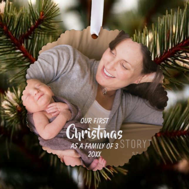 Carte Décorative Premier Noël en famille de 3 (Créateur téléchargé)