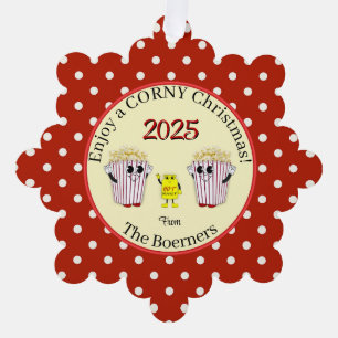 Carte Décorative Profitez D'Un Noël Marron ! Balise Papier Popcorn