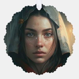 Carte Décorative Rain hood girl