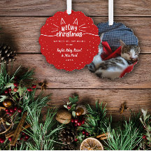 Red Meowy Noël Chat Photo Noël