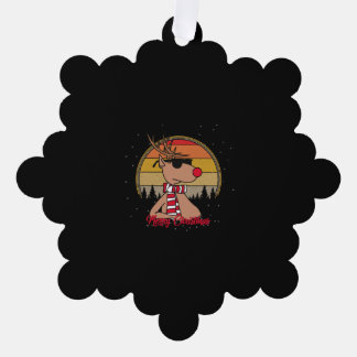 Carte Décorative Rudolph Red Nose Reindeer Vintage coucher de solei