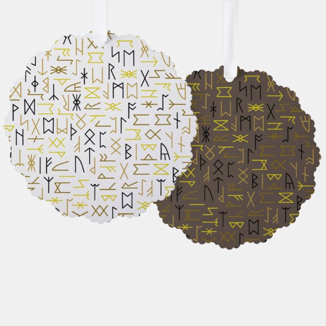 Carte Décorative Runes (Recto/Verso)