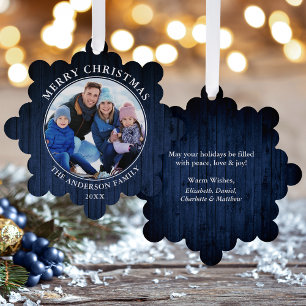 Carte Décorative Russe Joyeux Noël Bleu Bois Imprimer