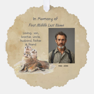 Carte Décorative Sceaux d'aquarelle commémoratifs d'animaux de souv