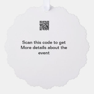Carte Décorative Simple analyse de code Q R modèle d'événement méti