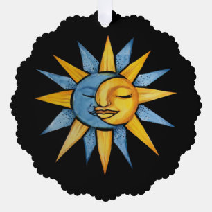 Carte Décorative Soleil et Lune