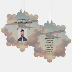Carte Décorative Souvenirs commémoratifs Avion de ligne au coucher 
