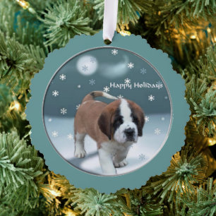 Carte Décorative St Bernard Noël